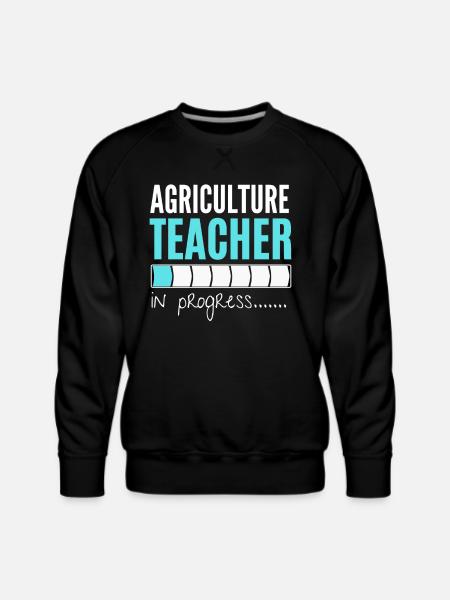 agriculture teacher in progress - Men's Premium Sweatshirt - black