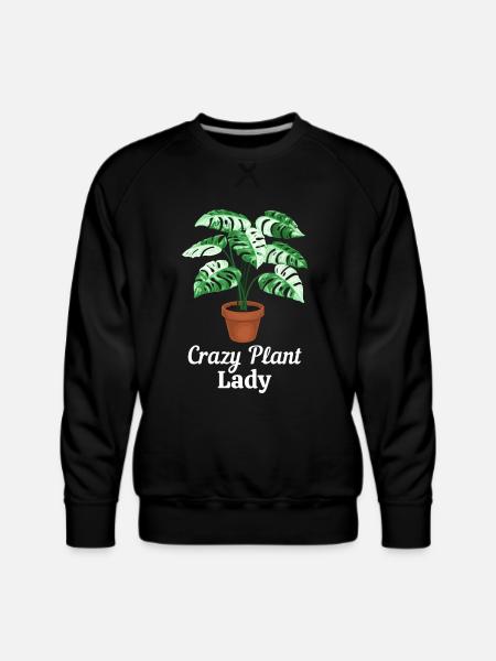 Crazy Plant Lady - Men's Premium Sweatshirt - black