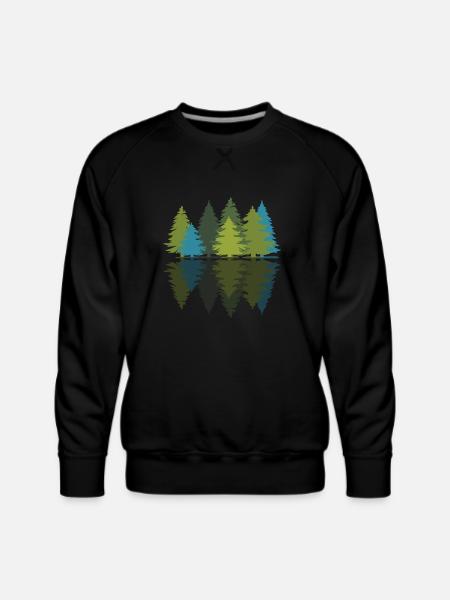 Forest Pine Trees - Men's Premium Sweatshirt - black