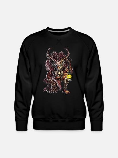 Cryptid Wendigo - Men's Premium Sweatshirt - black