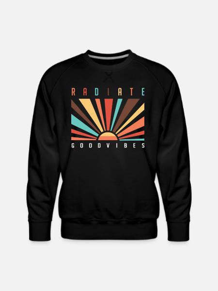 Radiate Good Vibes - Men's Premium Sweatshirt - black