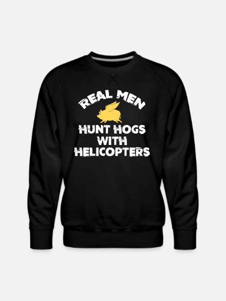 Hog Hunting, boar hunter - Men's Premium Sweatshirt - black