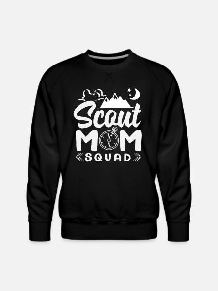 Proud Mother Scout Scouting Mom Squad - Men's Premium Sweatshirt - black