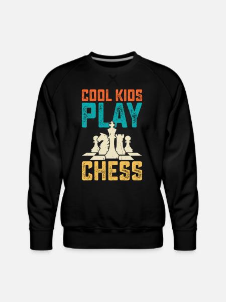 Cool Kids Play Chess - Men's Premium Sweatshirt - black