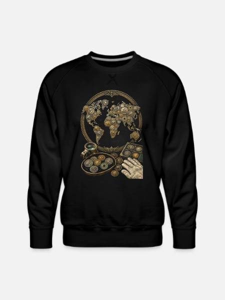 Coin collector Numismatist - Men's Premium Sweatshirt - black