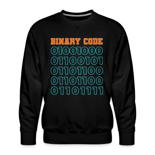 Say Hello in Binary code - Men's Premium Sweatshirt