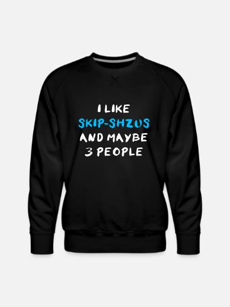 Skip-Shzu Funny - Men's Premium Sweatshirt - black