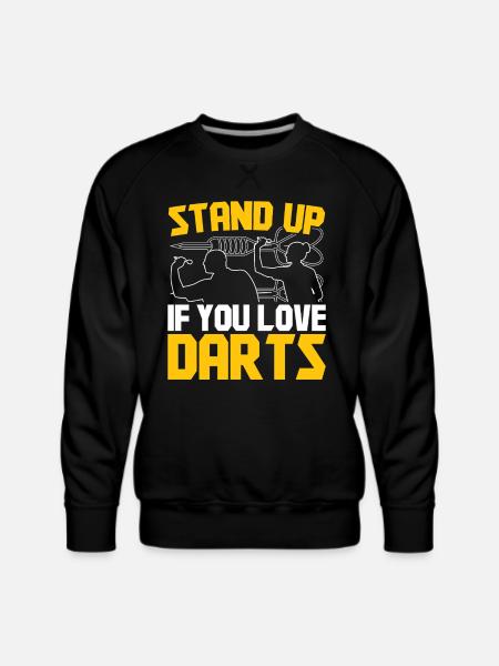 Darts Dart Player - Men's Premium Sweatshirt - black