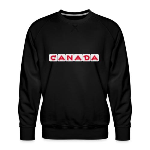 Canada, red letters on white background - Men's Premium Sweatshirt