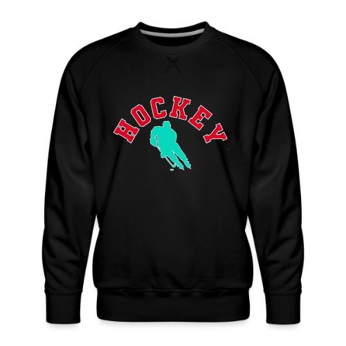 Hockey Player Silhouette - Men's Premium Sweatshirt
