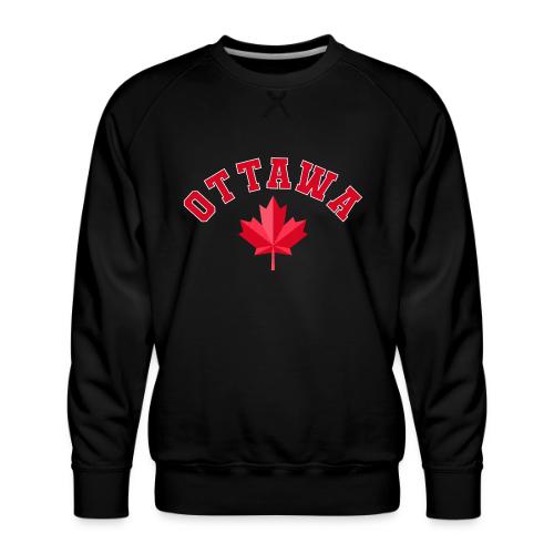 Ottawa with maple leaf - Men's Premium Sweatshirt