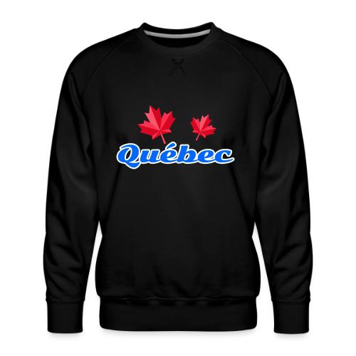 Québec with two red maple leaves - Men's Premium Sweatshirt
