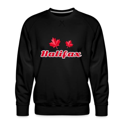 Halifax with two red maple leaves - Men's Premium Sweatshirt