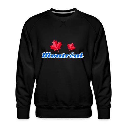 Montréal with two red maple leaves - Men's Premium Sweatshirt