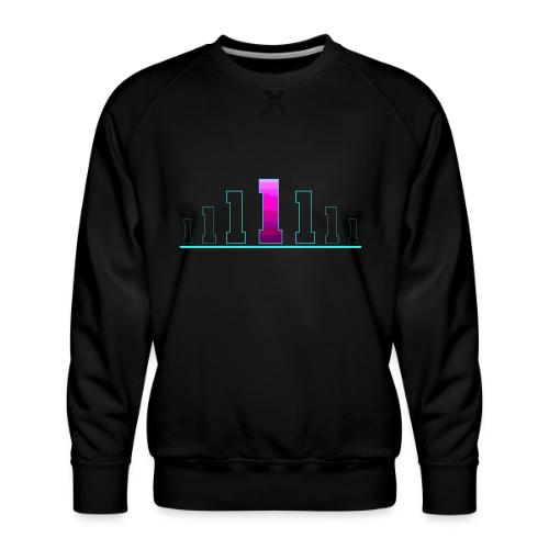 Number 1 in Magenta: Varsity Font - Men's Premium Sweatshirt