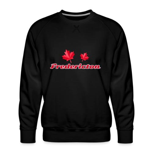 Fredericton with two red maple leaves - Men's Premium Sweatshirt