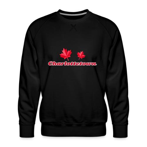 Charlottetown with two red maple leaves - Men's Premium Sweatshirt