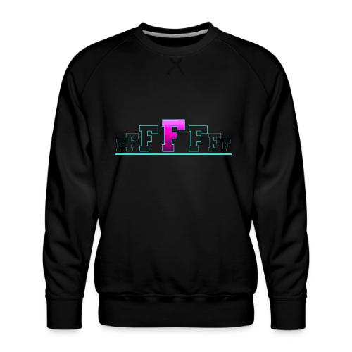 Letter F – Capital Varsity Alphabet Monogram - Men's Premium Sweatshirt