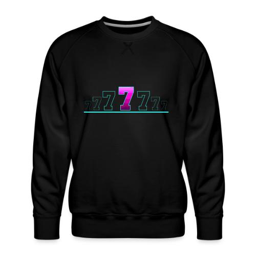 Number 7 in Magenta: Varsity Font - Men's Premium Sweatshirt