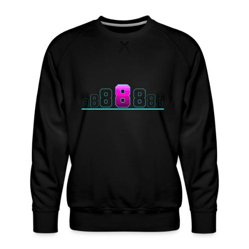 Number 8 in Magenta: Varsity Font - Men's Premium Sweatshirt