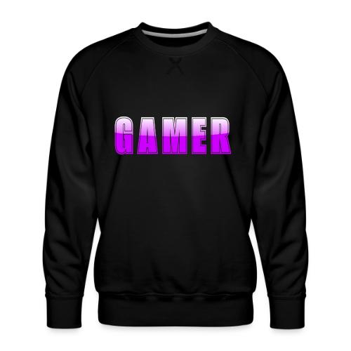 Gamer Purple Glossy Collegiate Design - Men's Premium Sweatshirt