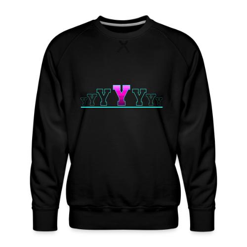 Letter Y – Capital Varsity Alphabet Monogram - Men's Premium Sweatshirt