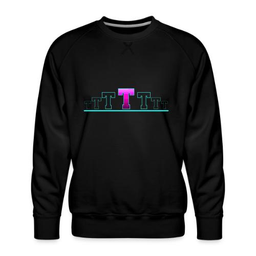 Letter T – Capital Varsity Alphabet Monogram - Men's Premium Sweatshirt