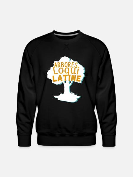 arbores loqui latine - Men's Premium Sweatshirt - black