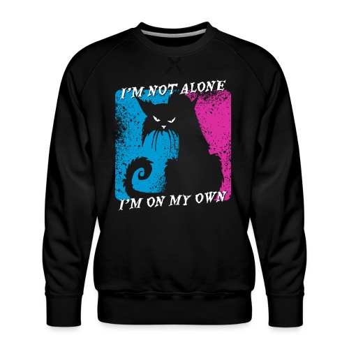 black cat alone - Men's Premium Sweatshirt