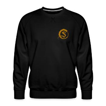 Le Hobbit S Logo Poitrine Smaug Dragon Symbol - Mollton ras-du-cou Premium Homme - noir - Devant