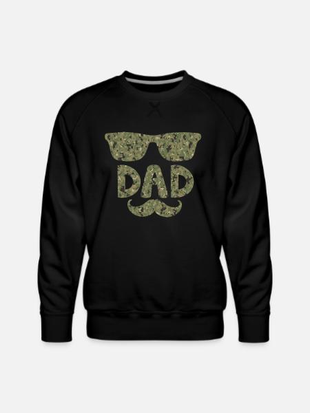 Dad Life Camo - Men's Premium Sweatshirt - black