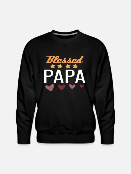 Blessed Papa - Men's Premium Sweatshirt - black