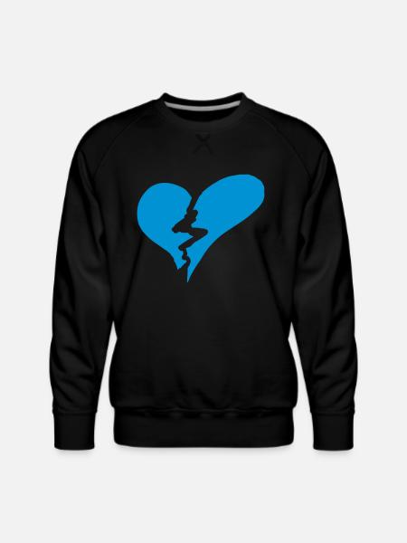 Broken heart - Men's Premium Sweatshirt - black