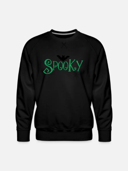 Spooky Design In Green - Men's Premium Sweatshirt - black