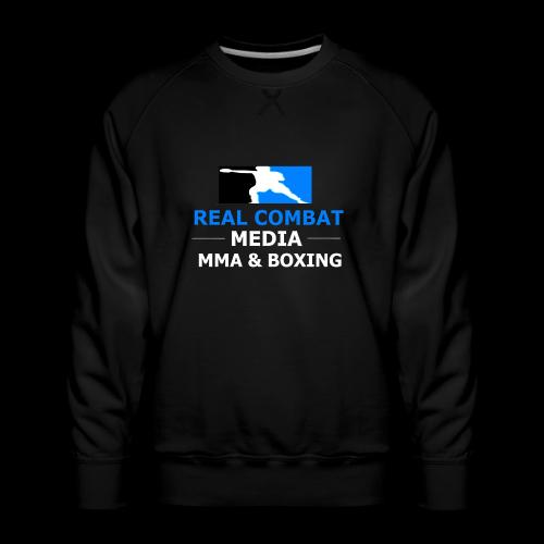 RCM MMA & BOXING Light Blue White Text - Men's Premium Sweatshirt