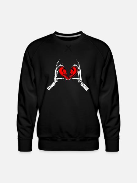 Broken heart - Men's Premium Sweatshirt - black