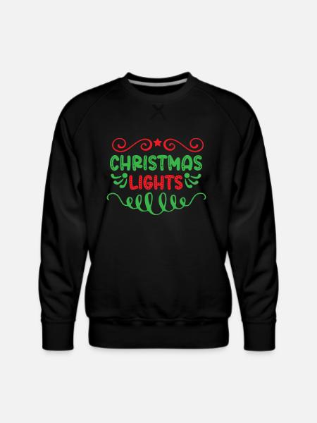 Christmas lights - Men's Premium Sweatshirt - black