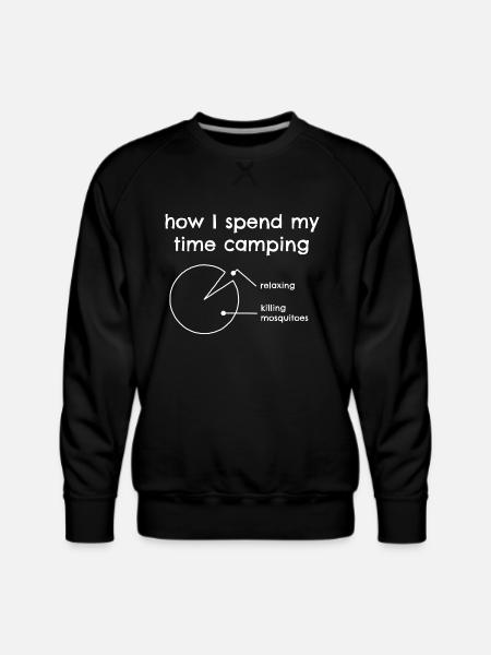 Funny Camping Mosquito - Men's Premium Sweatshirt - black