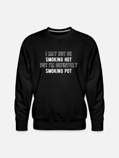 Smoking Pot - Men's Premium Sweatshirt - black