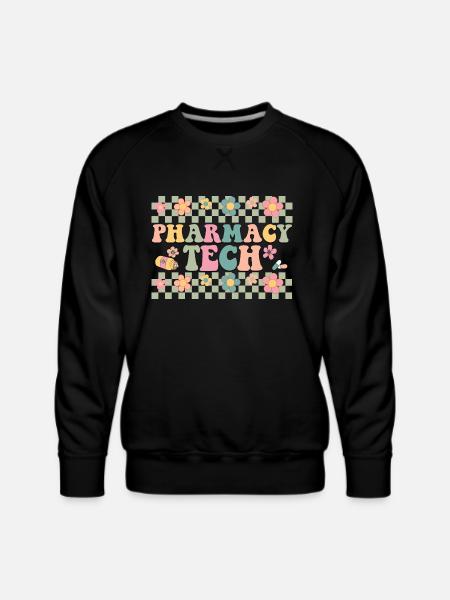 Pharmacy Tech sticker - Men's Premium Sweatshirt - black