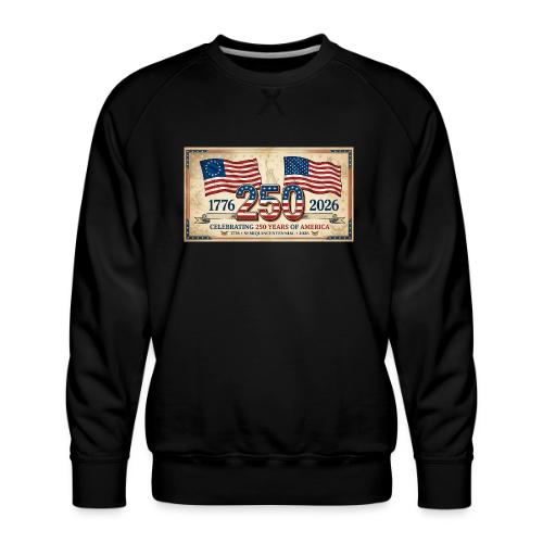 USA 250th Anniversary Flags Emblem - Men's Premium Sweatshirt