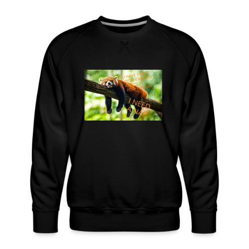 Fox napping meme - Men's Premium Sweatshirt