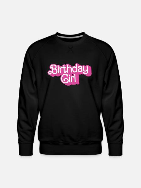 Birthday Girl Hot Pink - Men's Premium Sweatshirt - black