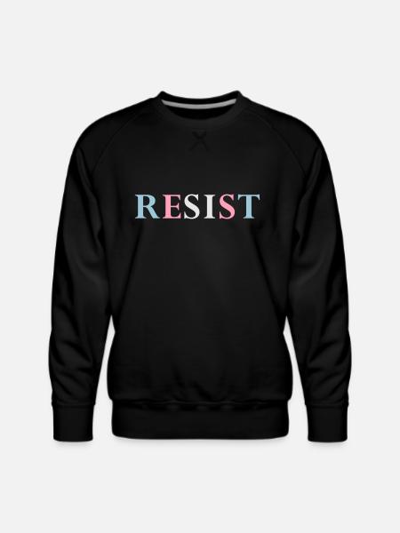 RESIST - Trans Trans - Men's Premium Sweatshirt - black