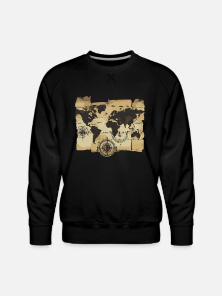 Explorer's Compass - Men's Premium Sweatshirt - black