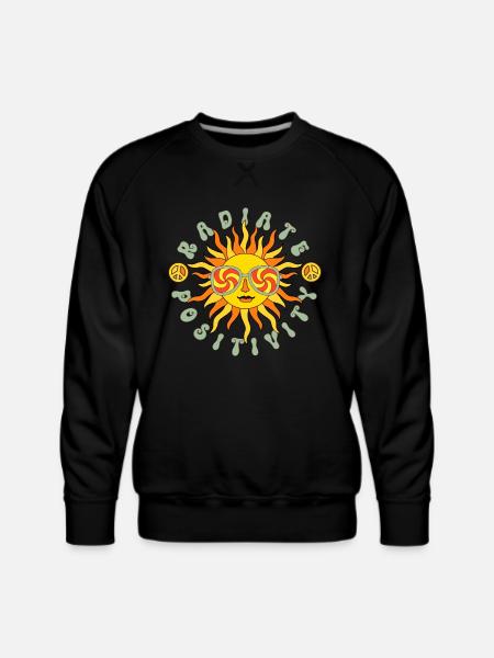 Radiate Positivity - Men's Premium Sweatshirt - black