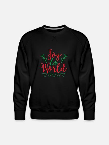 joy to world - Men's Premium Sweatshirt - black