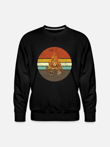 Campfire Retro - Men's Premium Sweatshirt - black