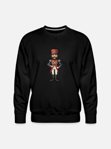 Nutcracker Figurine - Men's Premium Sweatshirt - black