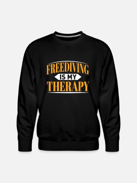 Freediving Diving - Men's Premium Sweatshirt - black